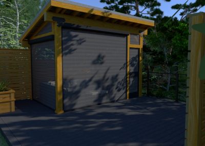 Deck with Covered Pergola