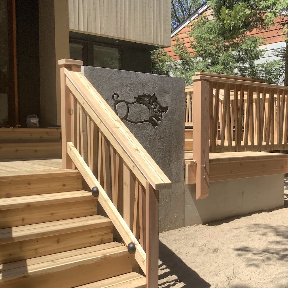 Boar Stair Cedar Deck in Burlington
